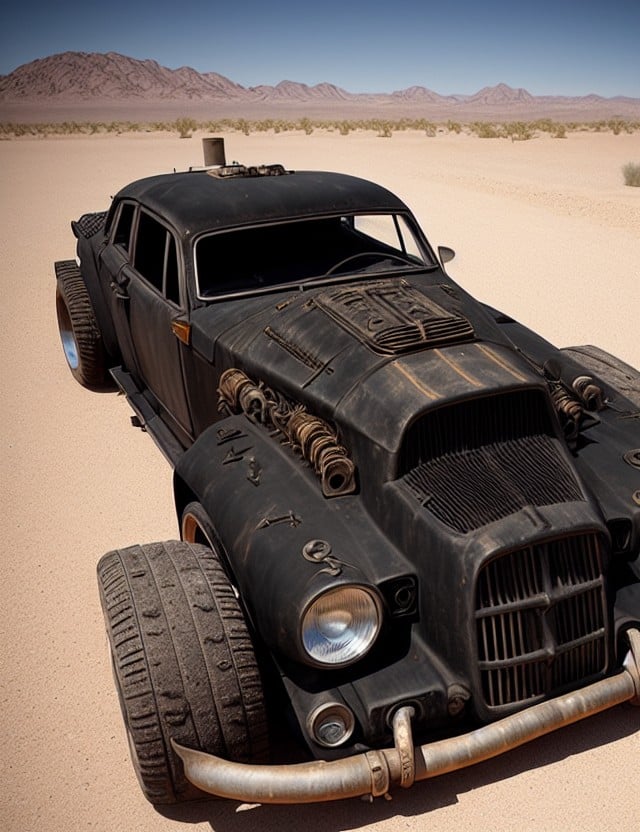 Mad Max Vintage Auto - Leonardo AI Modell Deliberate 1.1 Prompt