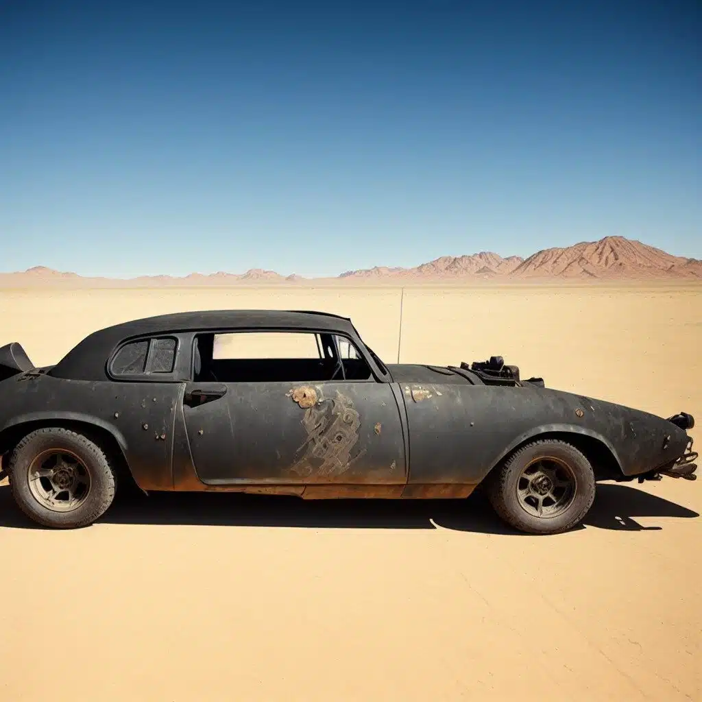 Mad Max Vintage Auto - Leonardo AI Modell Deliberate 1.1 Prompt Deliberate 11 A vintage faded black mad max V8 Pursuit Special its paint j 3 2