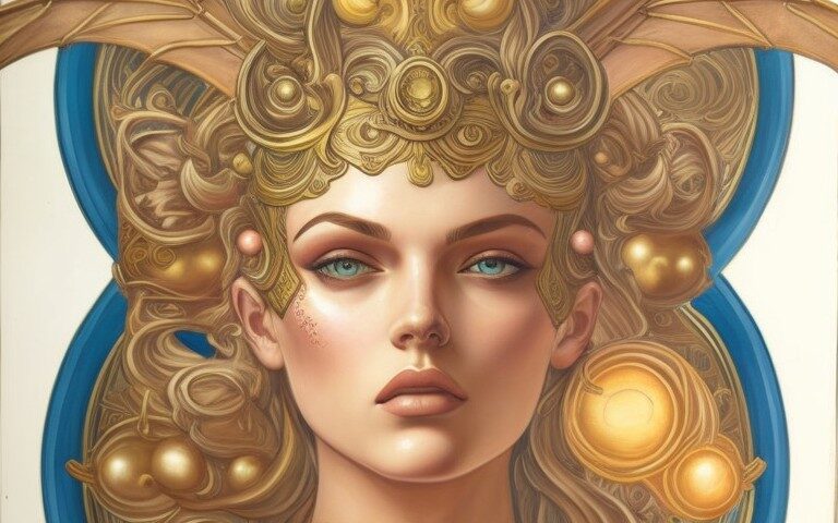 Leonardo Creative an art deco painting in the style of donato giancola and in