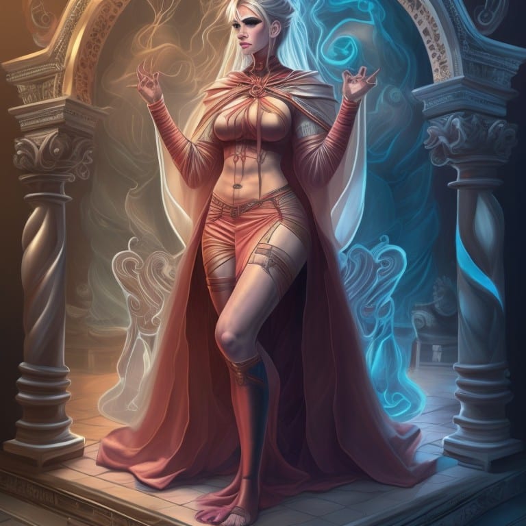 Germanische Priesterin – Leonardo AI Prompt Leonardo Creative symmetry full body portrait of a beautiful germanic vestal s 2