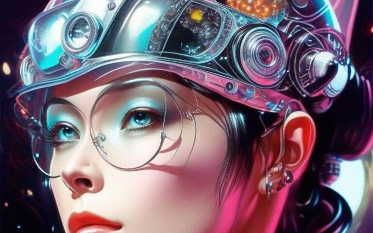 Leonardo Select Hajime Sorayama ideas retro futurism robot art cyberpunk art