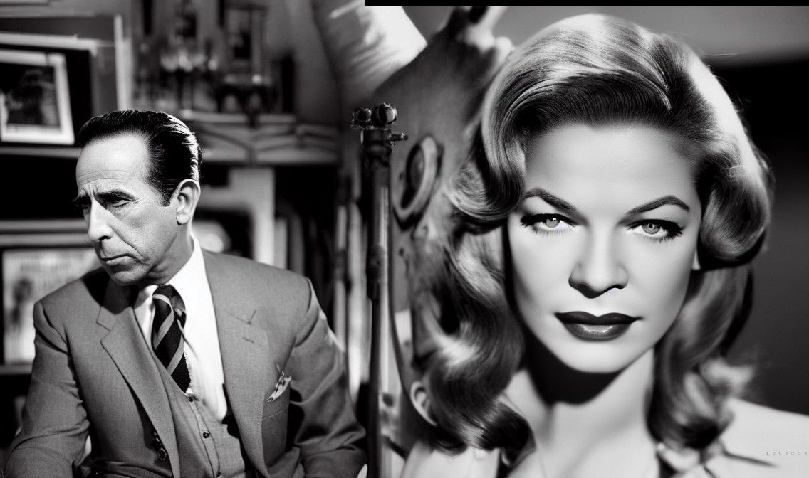 Der alte Zug - Canvas editieren und Bilder erweitern. bogart bacall 1