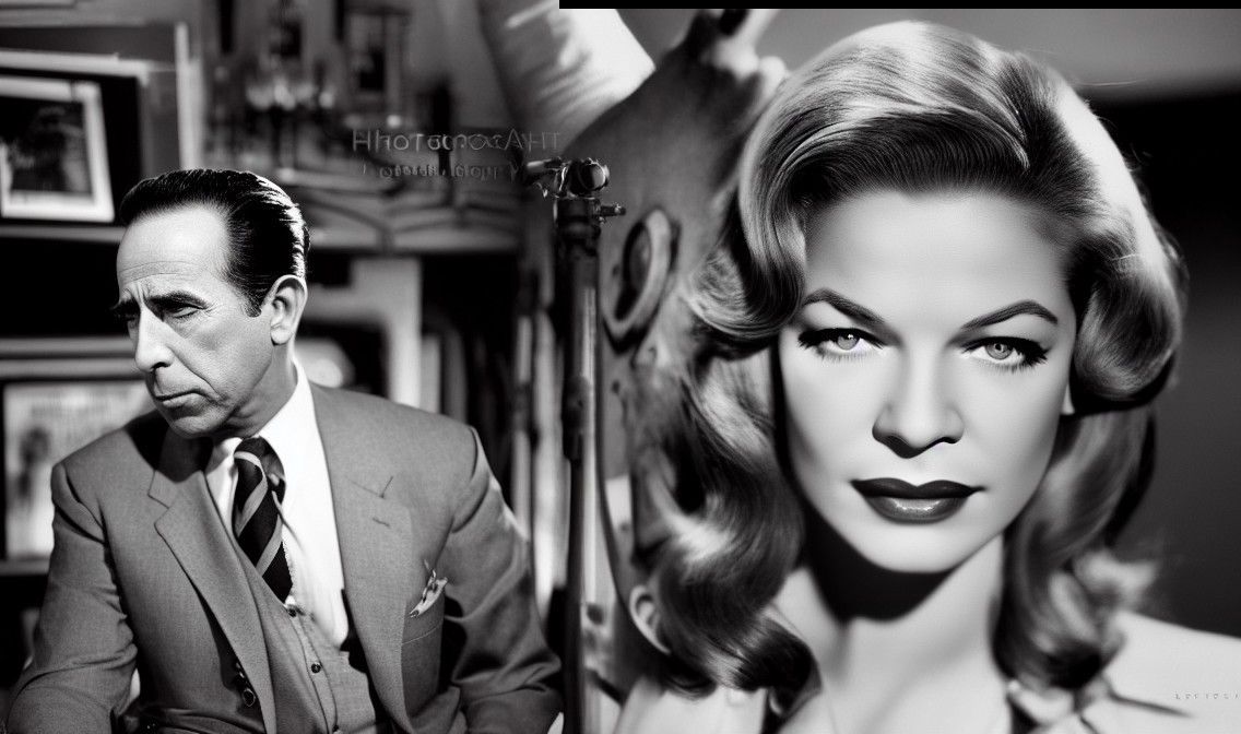 Der alte Zug - Canvas editieren und Bilder erweitern. bogart bacall