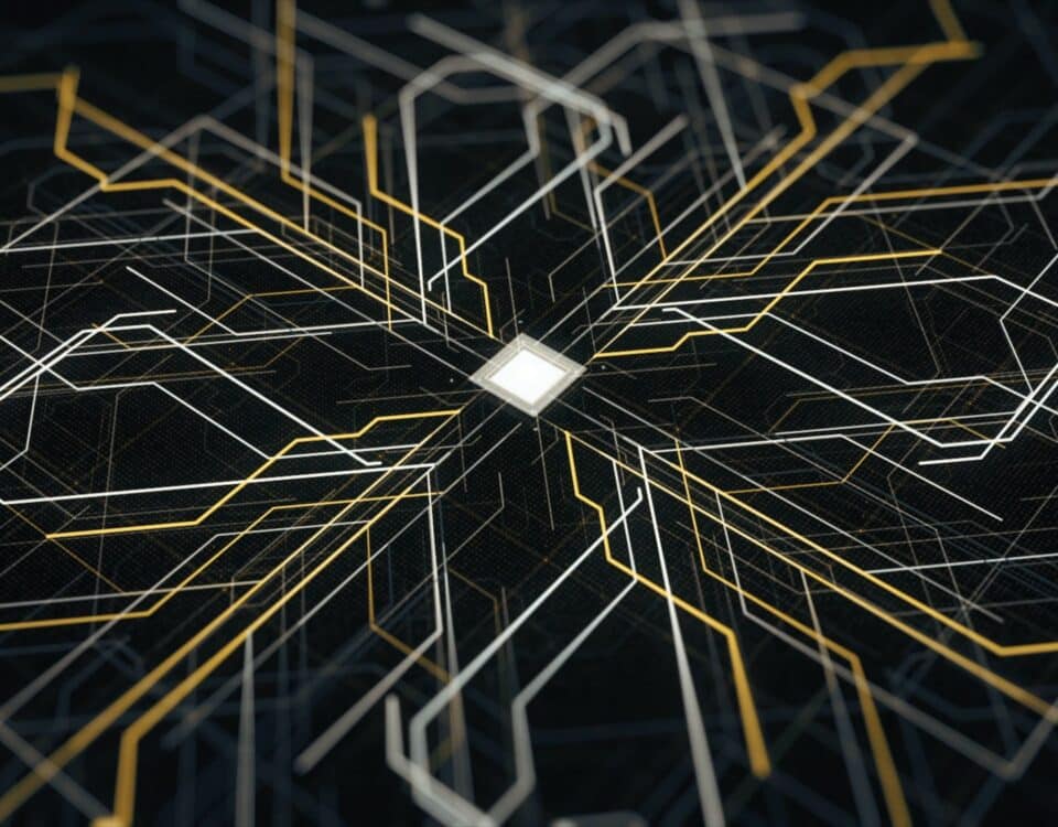 Digitalization of a futuristic artificial intelligence. Animation. Colorful visualization of machine