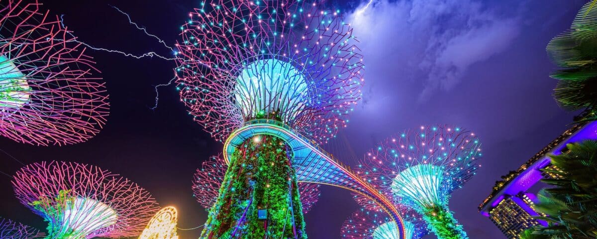 Marina Bay area in Singapore city.