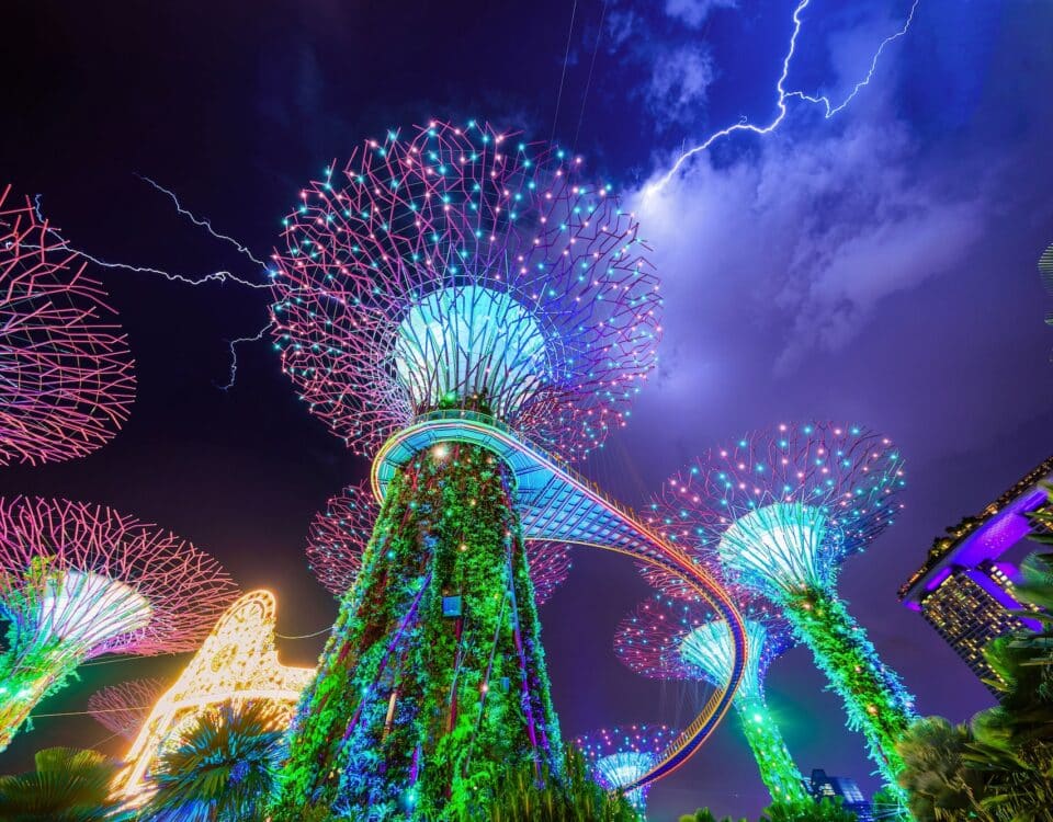 Marina Bay area in Singapore city.