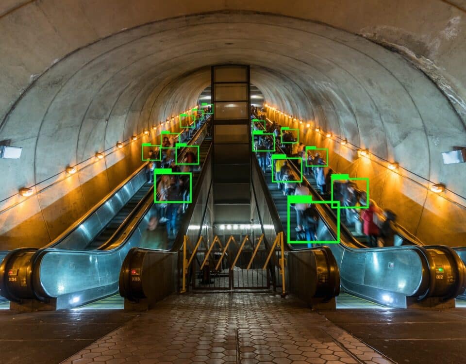 Technology face detection concept, Artificial Intelligence for Deep Learning Technology