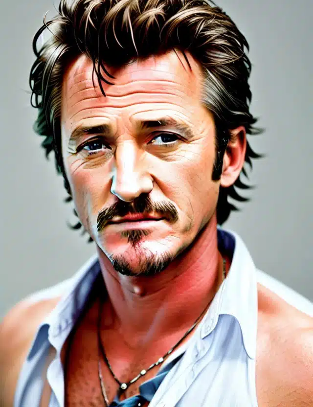 Deliberate 11 studio medium portrait of Sean Penn detailed fil 1