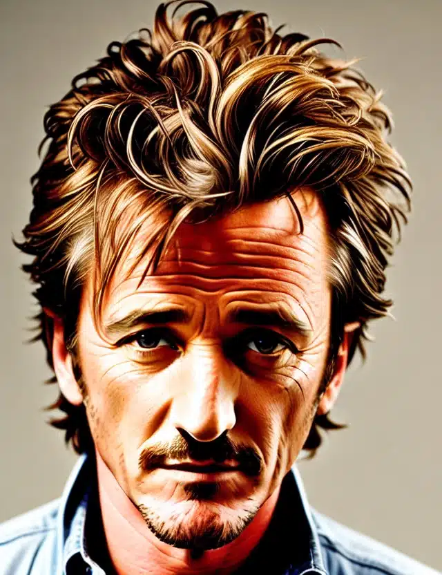 Deliberate 11 studio medium portrait of Sean Penn detailed fil 2