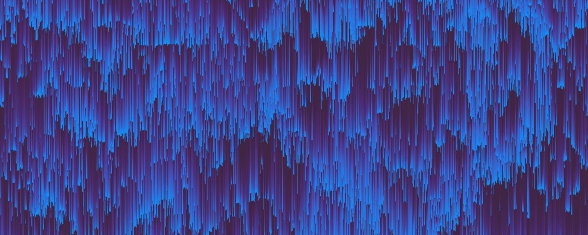 Deep blue fringe abstract art