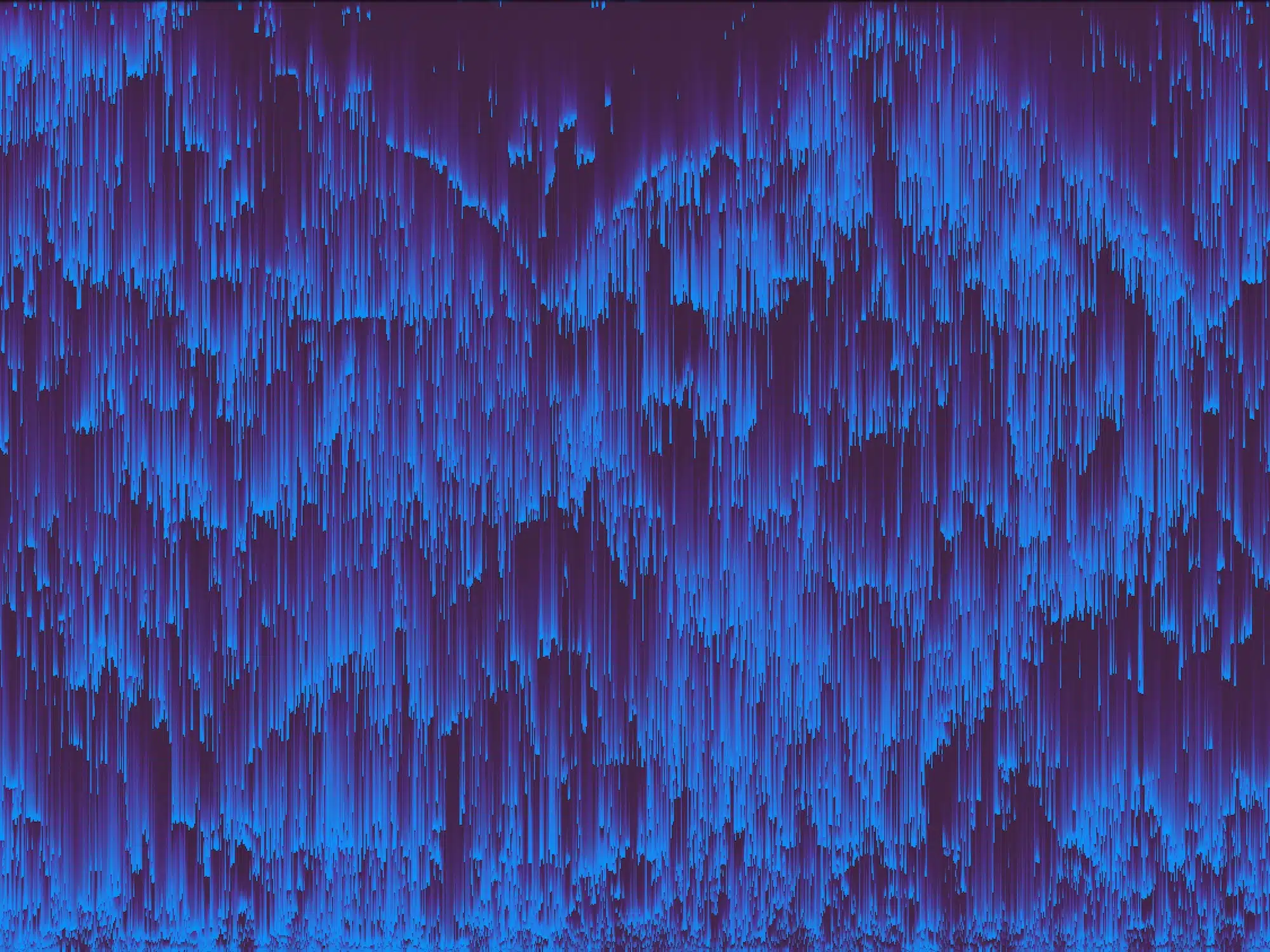 Deep blue fringe abstract art