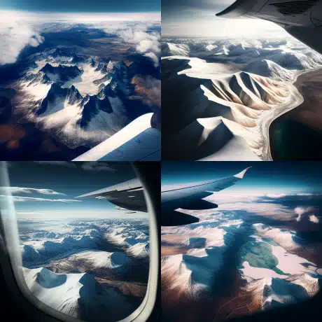 frkozn view from airplane of a snow clad mountain and grassland caa7bee7 f129 47b5 b04e 53c33b630381