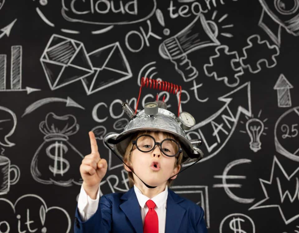 Education, artificial; intelligence and business idea concept