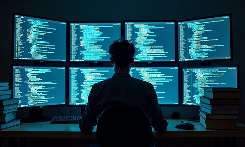 Mensch balanciert KI-Dominanz