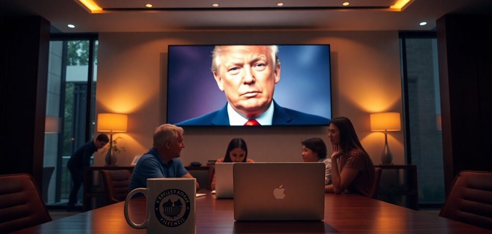 Trumps Stimme in der Werbung