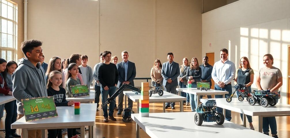von Jugendlichen geleitete KI-Innovationsschau