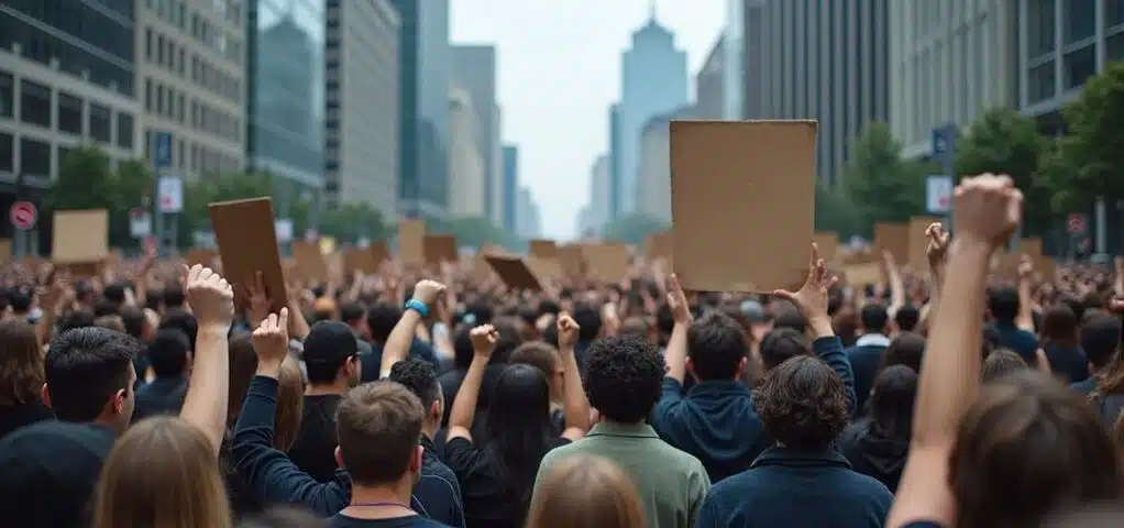 Tausende protestieren gegen große KI-Labore