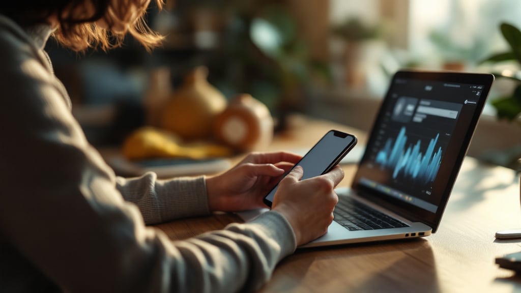 Anmeldung am Smartphone und Laptop