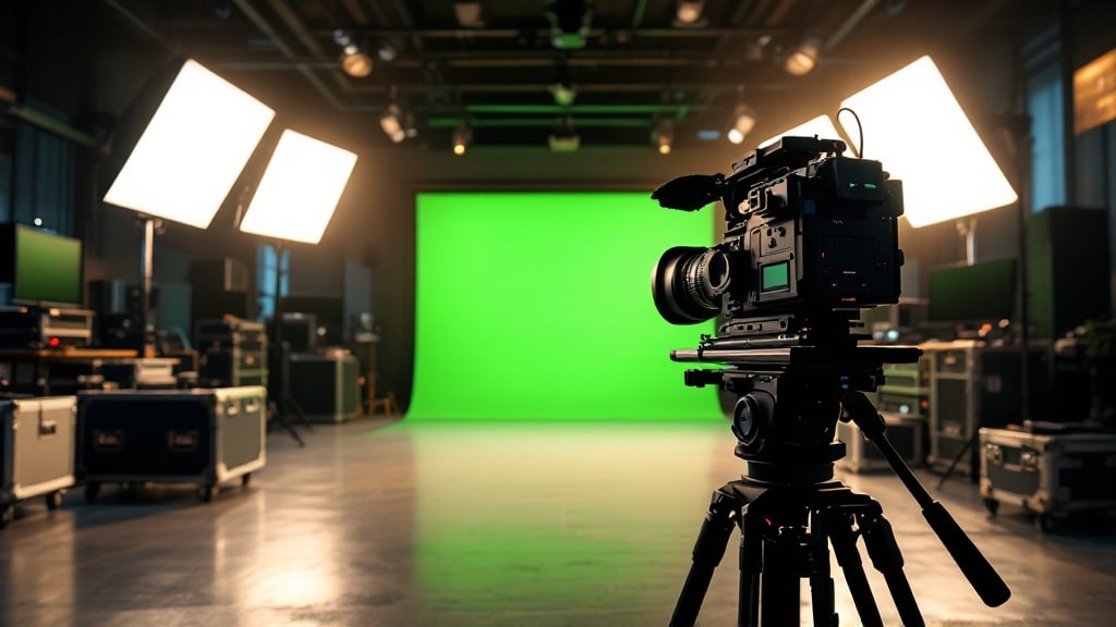 Professionelles Video-Studio mit Kamera-Equipment und Beleuchtung